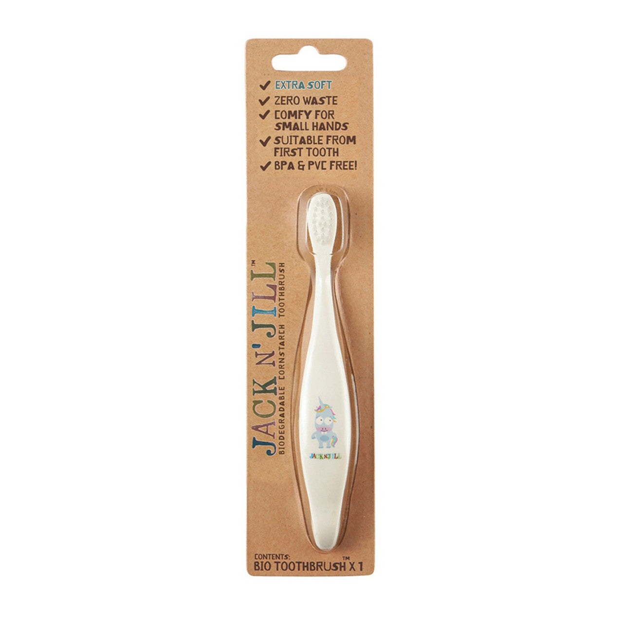 Jack N Jill Unicorn-themed Biodegradable Toothbrush
