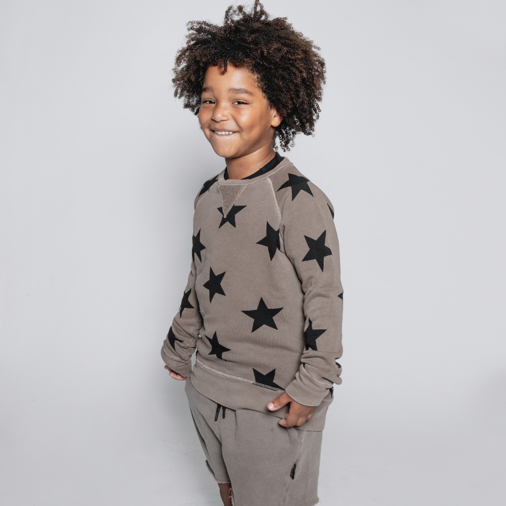 Nununu Unisex Original Soft French Terry Earth Brown Sweatshorts for Babies, Kids and Pre - teens