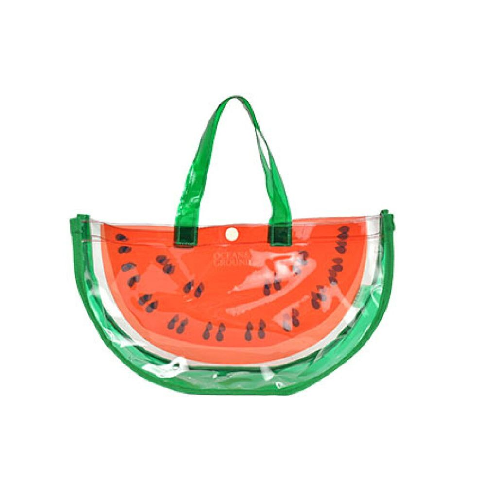 Red Ocean & Ground Themed Pop Fruits Sliced Shape PVC Pool Storage Bag