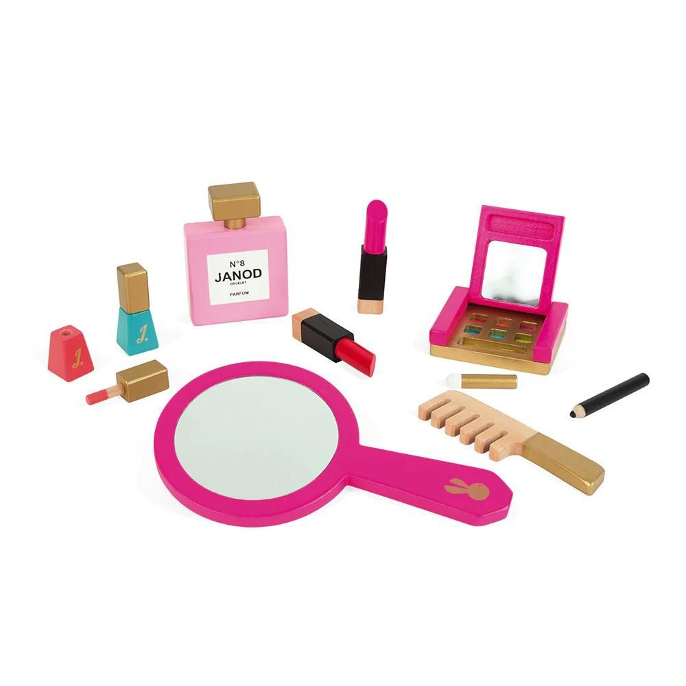 Janod Charming Little Miss Vanity Case with Wooden Accessories