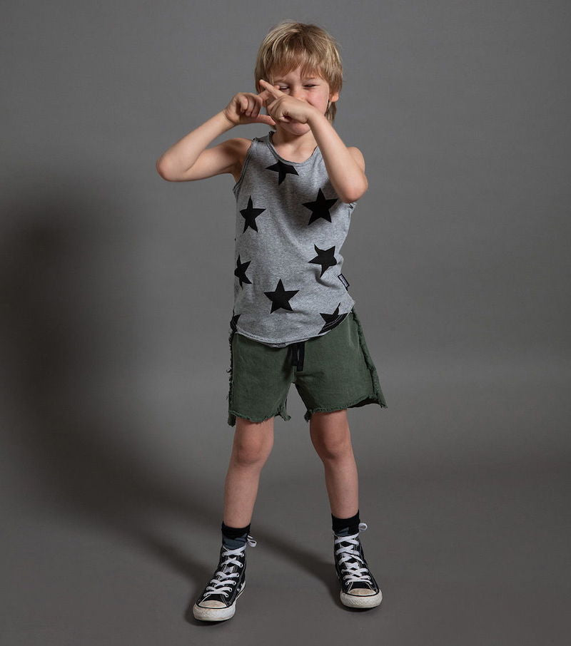 Nununu Unisex Olive Two-Length Summer Sweatshorts for Fun Adventures