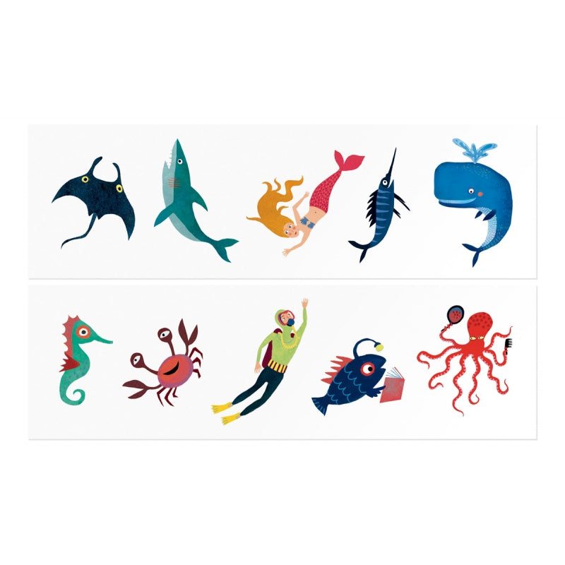 Londji Fantastic Ocean-themed Temporary Tattoos