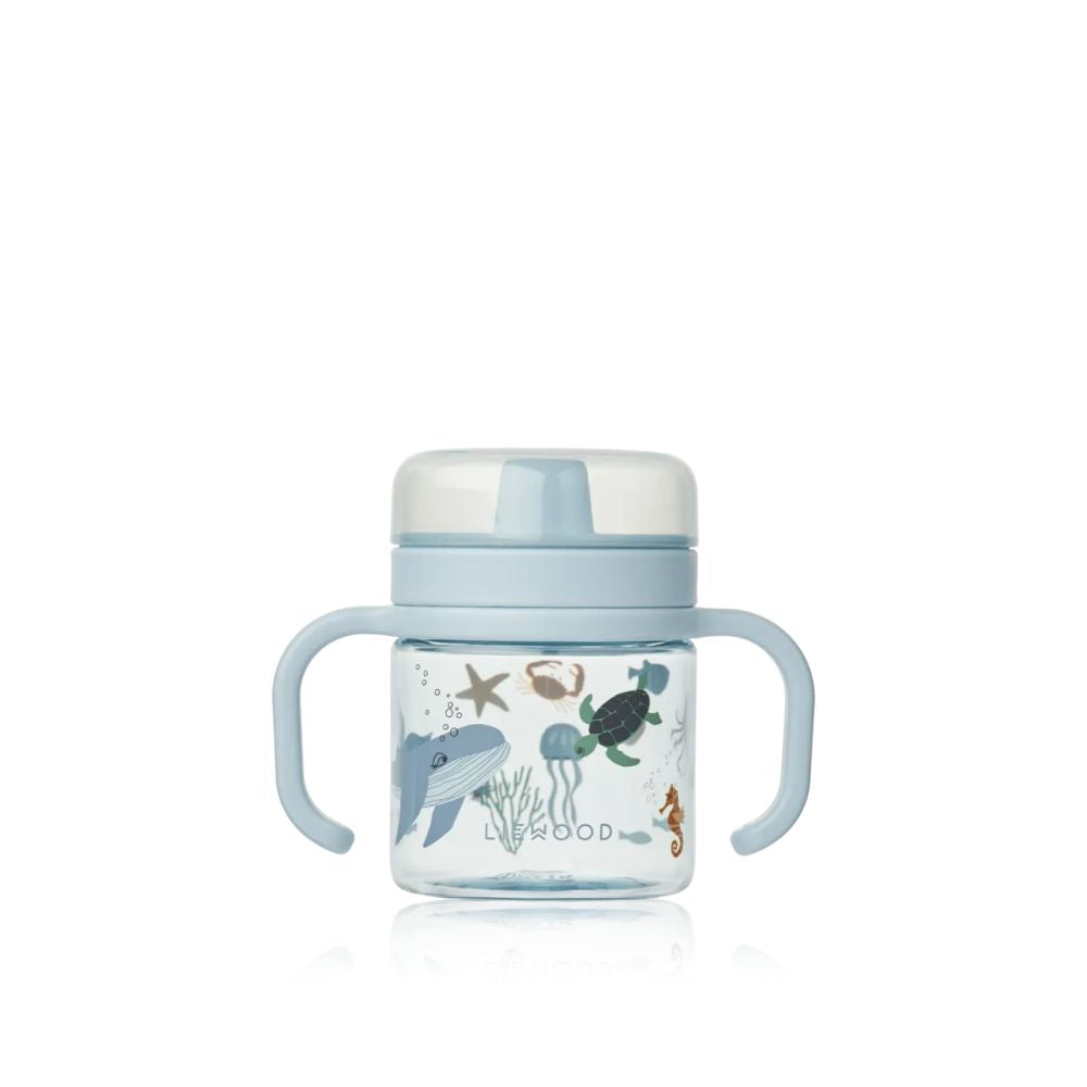Liewood Kylo Tritan 280ml Sea Creature-themed Spill - proof and Shatter - proof Sippy Cup for Skill - mastering