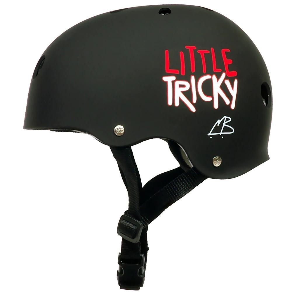 T8 Youth XS Black Rubber Dual - Certified Helmet Inspired by Mitchie 'Little Tricky' Brusco