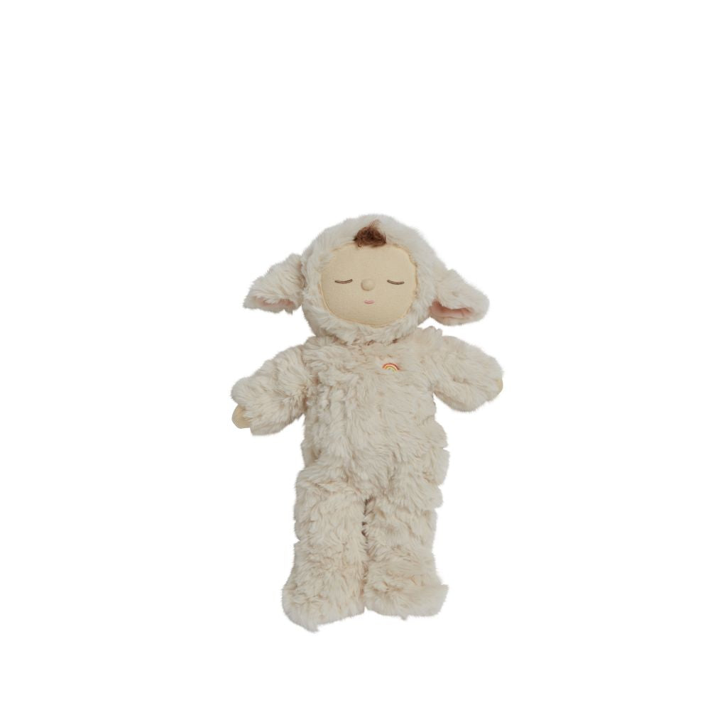 Olli Ella Cozy Dinkums Soft and Huggable Lamby Pookie in Vanilla Shade