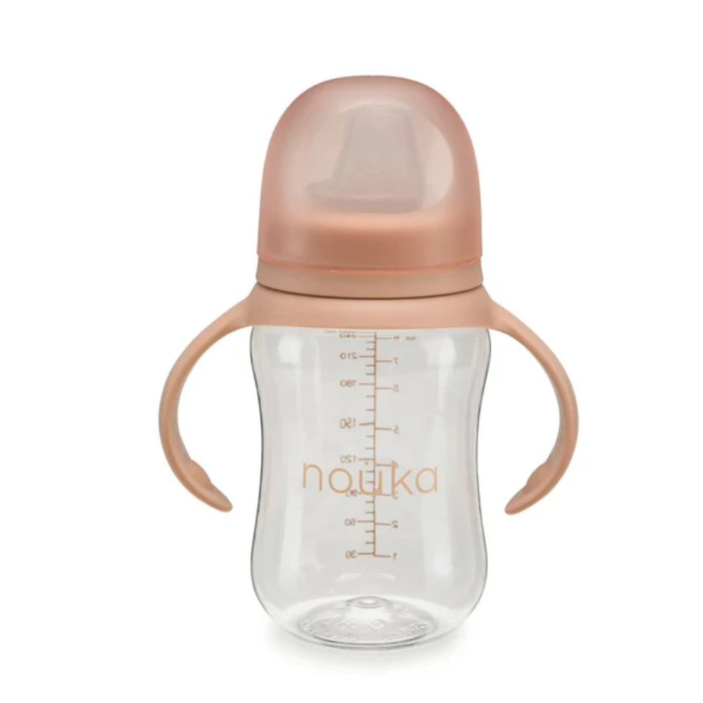 noüka Soft Blush Soft Spout Sippy Cup for Easy Baby Transition