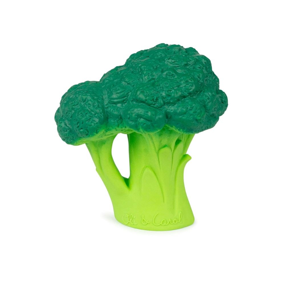 Oli and Carol's Natural Rubber Chewable Broccoli-Shaped Baby Toy