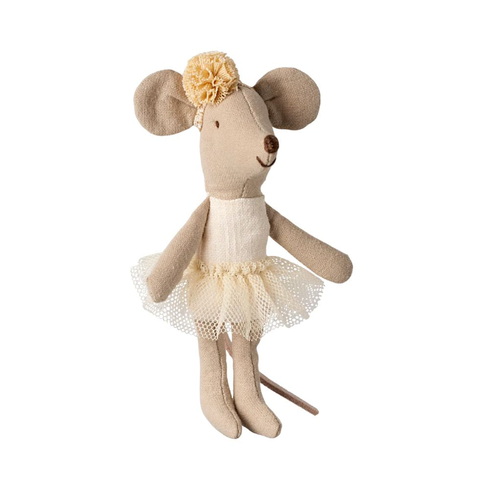 Adorable Off - white Maileg Ballerina Mouse, The Little Sister
