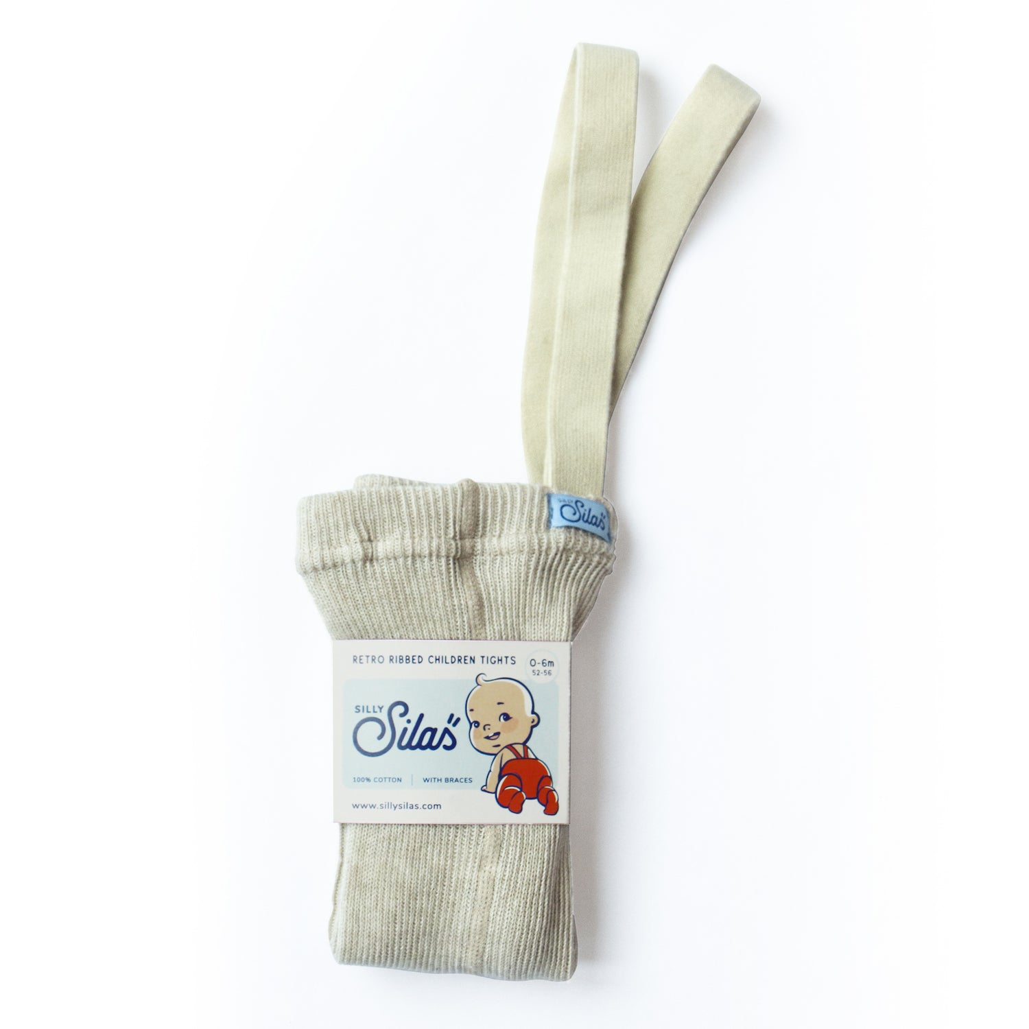 Cute Silas Retro Footed Ribbed Tights for Active Babies and Toddlers