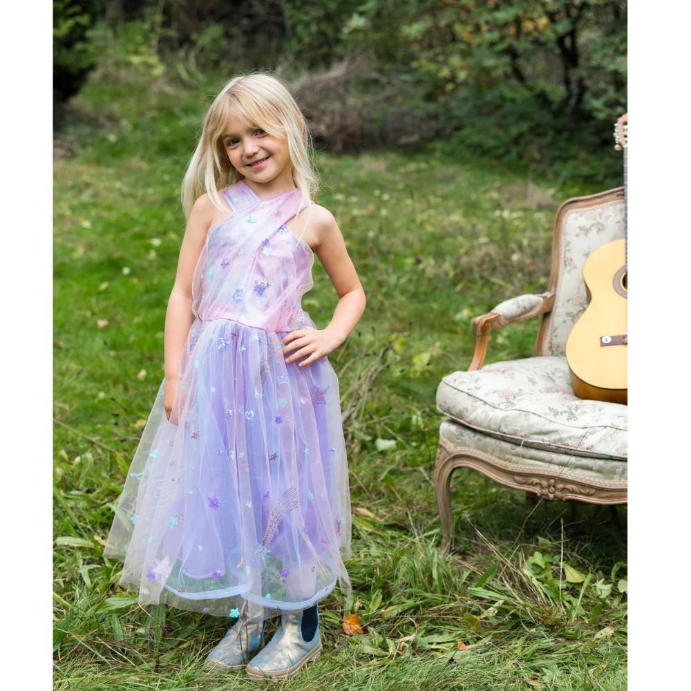Lilac and Blue Ombre Themed ERAS Dress for Girls in Size 7 - 8
