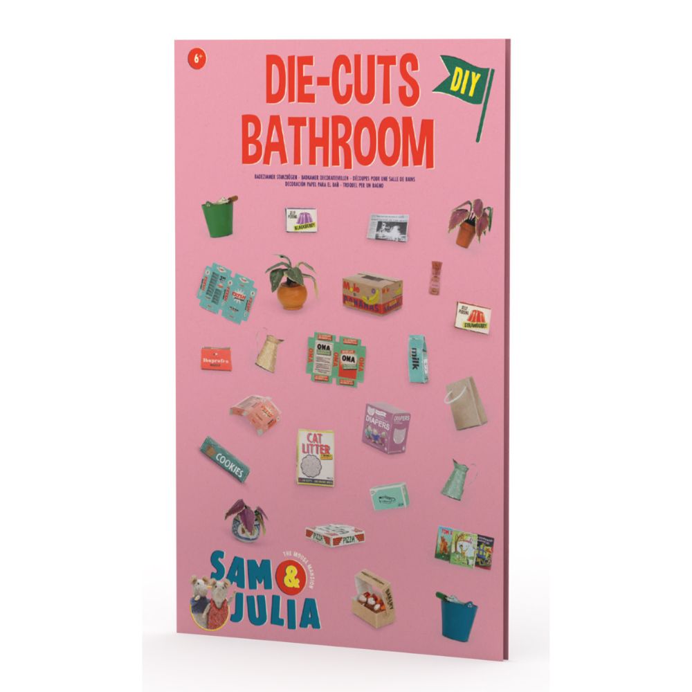 Mouse Mansion Bathroom Decor Die - Cuts Set for Miniature Crafts