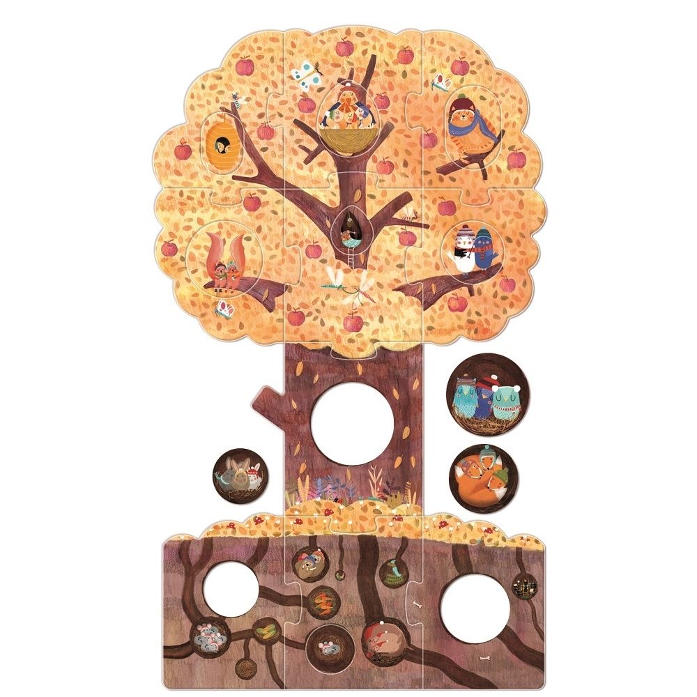 Londji Children's Reversible Insert Puzzle - My Little Apple Tree
