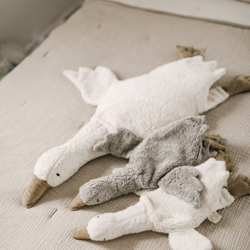 Large White Senger Cuddly Goose - Handmade Ecological Toy