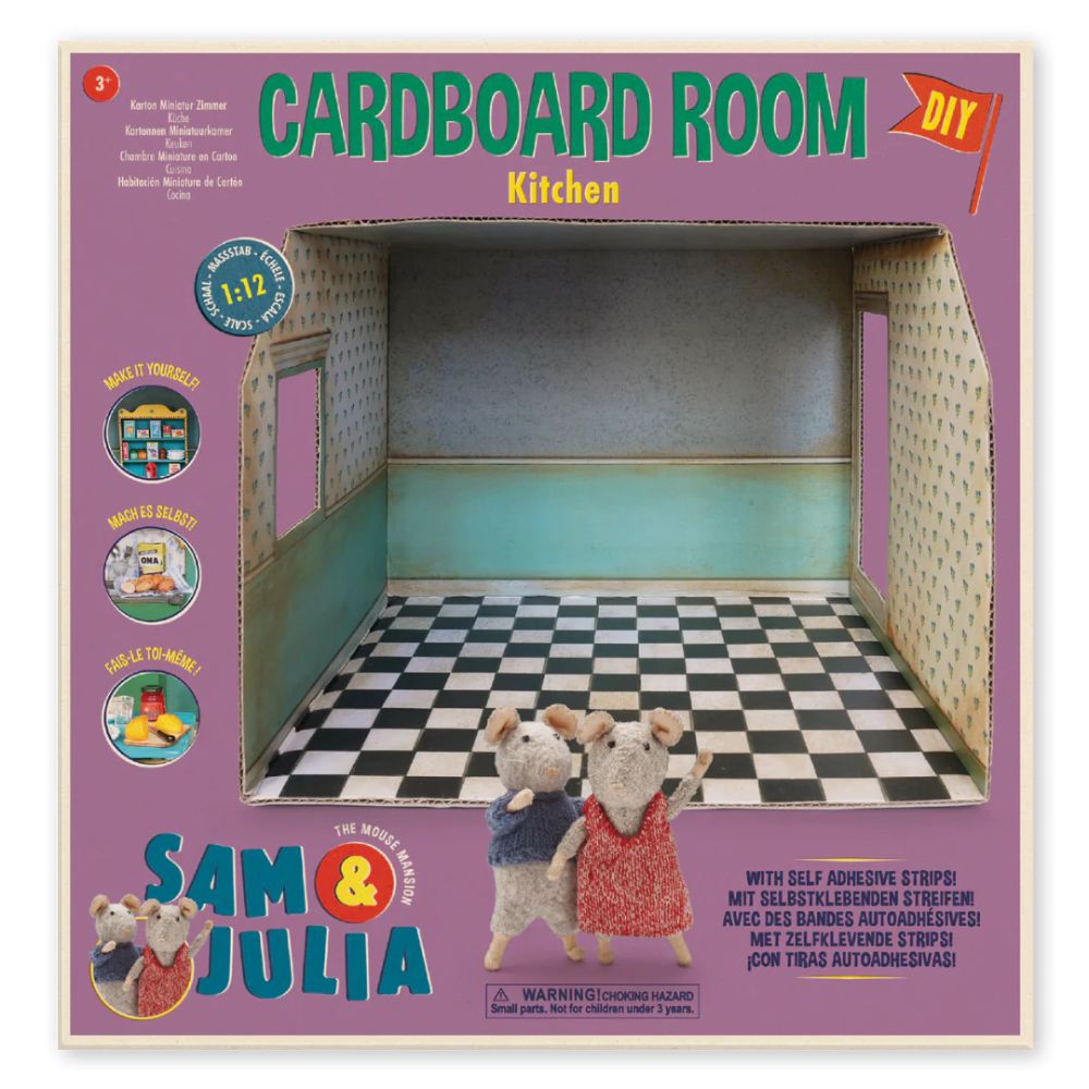Assemblable Cardboard Mouse Mansion Miniature Kitchen Room