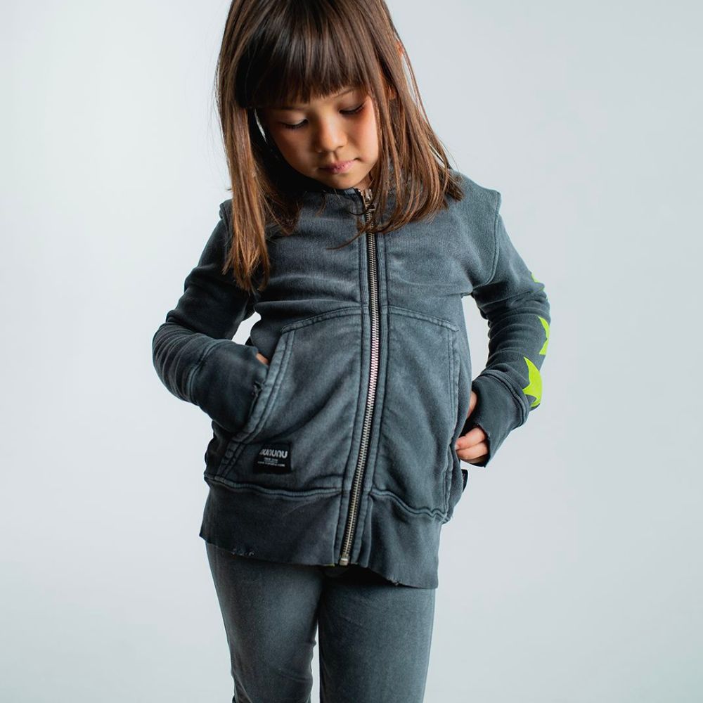 Nununu Ultra - Soft Unisex Brushed Zip Black Hoodie