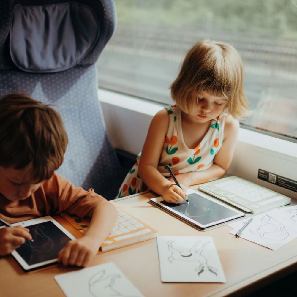 Kidydraw Mini LCD Drawing Pad for Travel and Transportation Adventures