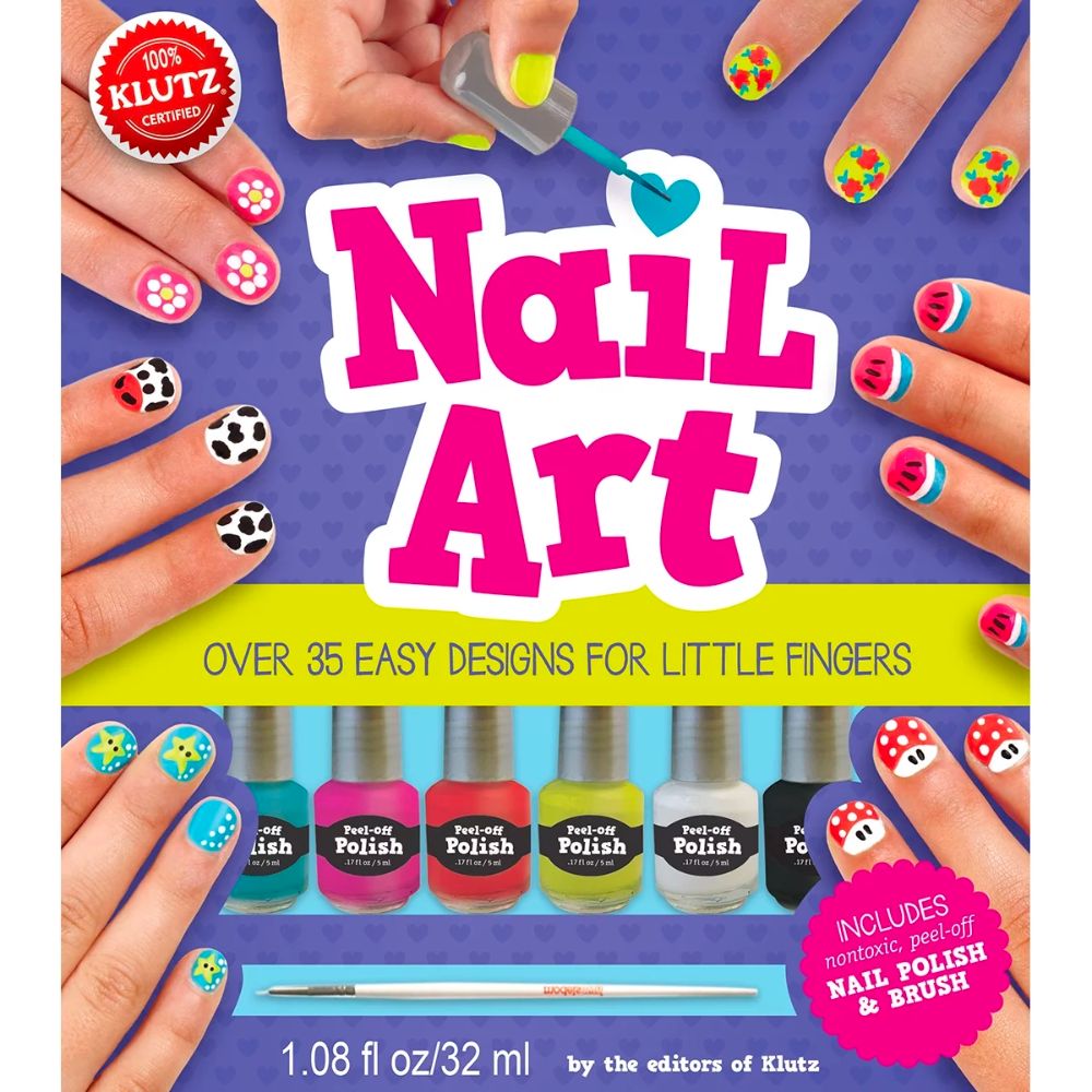 Klutz Kids' Water - Based Non - Toxic Peel - Off Nail Art Set