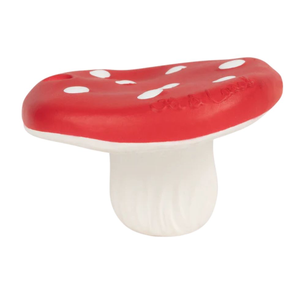 Oli and Carol's Spotty Mushroom Mini Baby Teether Chewing Toy