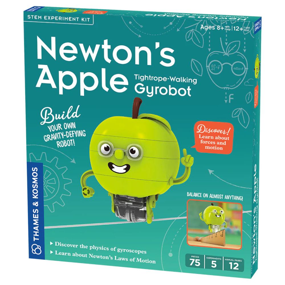 Newton's Apple: Gravity-Defying Tightrope-Walking Gyrobot Kit
