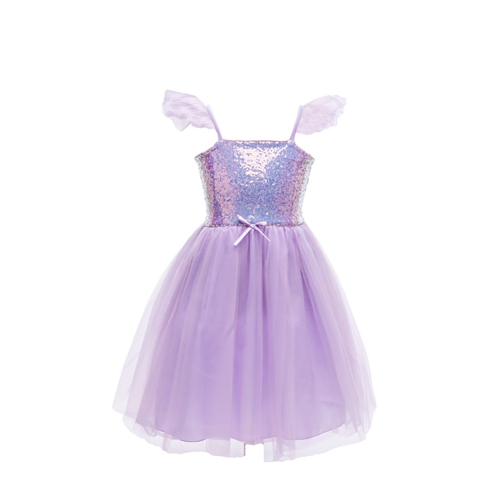 Lilac Sequined Princess Dress for Girls Aged 7 - 8
