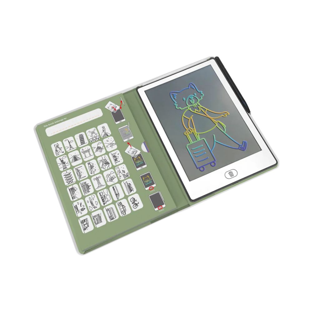 Kidydraw Mini LCD Drawing Pad for Travel and Transportation Adventures