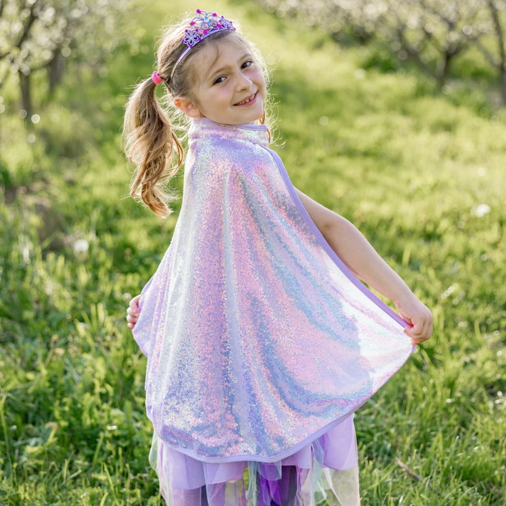 Lilac Sequined Cape for Children in Size 5 - 6