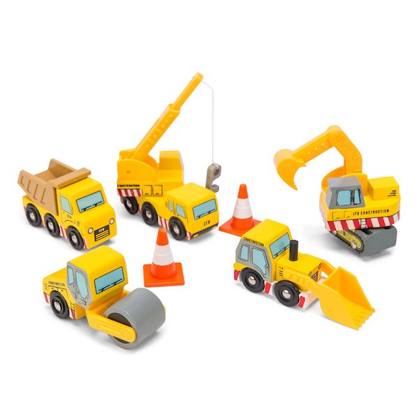 Le Toy Van Durable Wooden Construction Vehicle Set for Kids