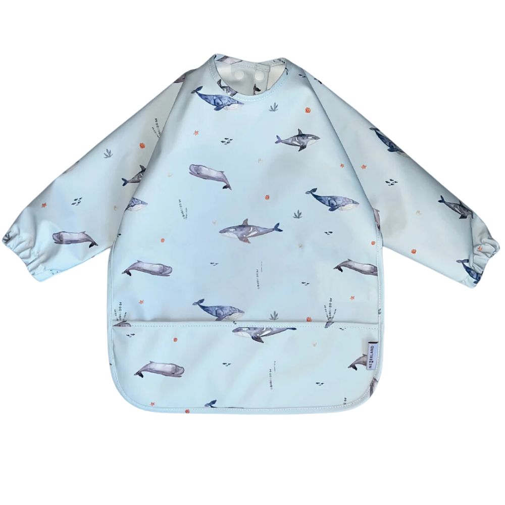 Neferland Classic Low-Pocket Long-Sleeved Bib for Kids - Combining Style and Functionality